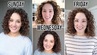A Realistic Week of Curly Hair -  How to Refresh, Workout & Sleep with Curls