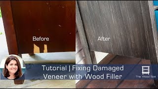 How to Fix Damaged Veneer with Wood Filler - Speedy Tutorial #7