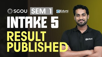 SGOU |Big Update | Intake 5 Result Published | Edumi Degree #sgou #education #onlinelearning