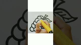 grape drawing fruit fruitsdrawing howtodraw viralshorts youtubeshorts