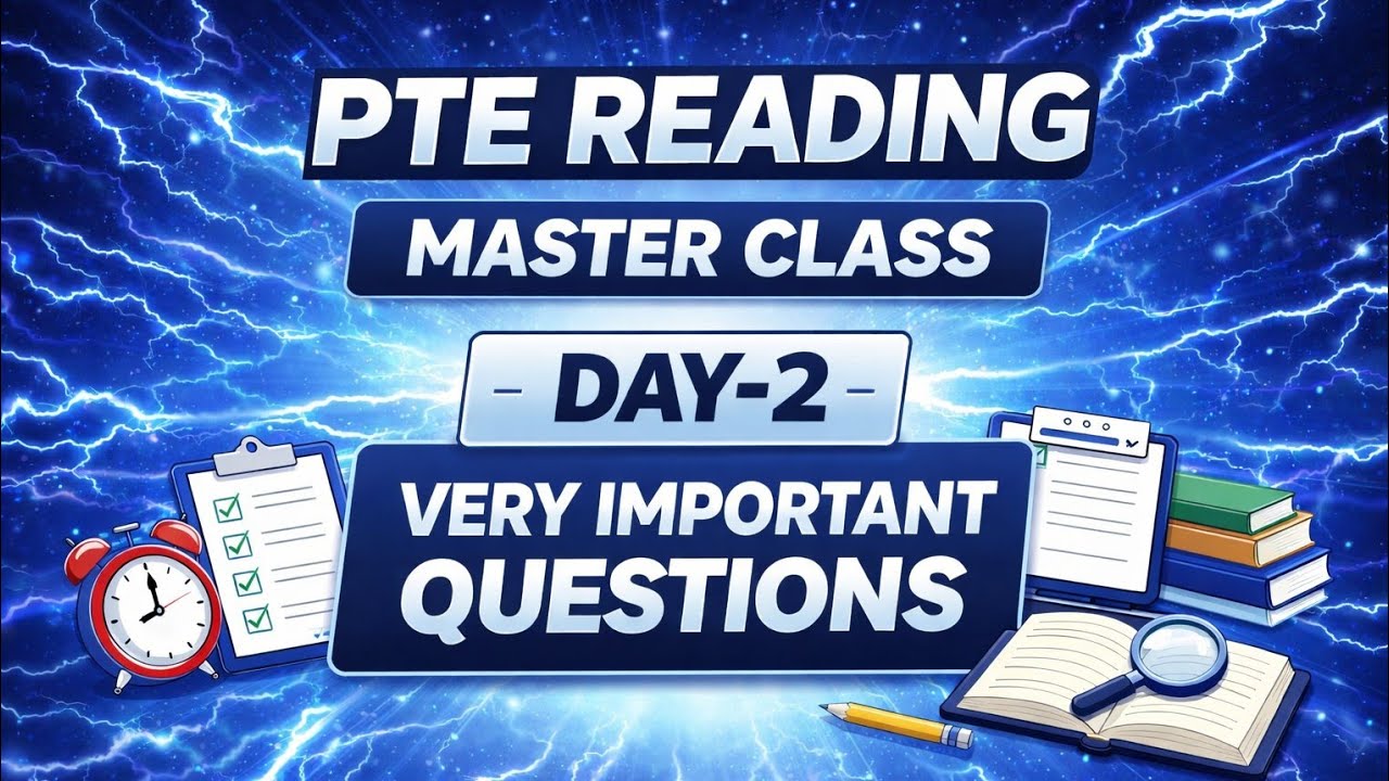 PTE Reading Master Class Day 2 | Most Important Questions & Tips 🔥 ...