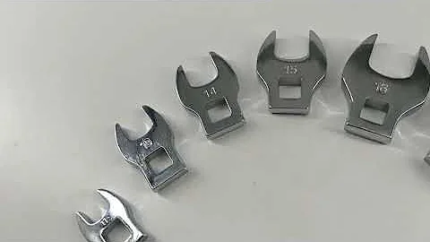 8 Pcs 3/8 inch Drive Crowfoot Wrench Set 10 to 22mm Metric Chrome Plated Crow Foot Wrench