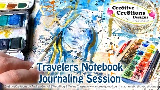 Creative Journal Session - Watercolor Artjournaling in my Travelers Notebook #artjournal #journaling