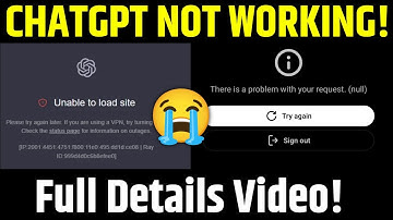 ChatGPT Not Working 😭 | ChatGPT Unable to Load Site Problem  | there is a problem with your request 