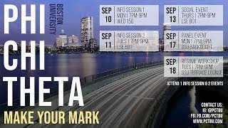 Phi Chi Theta | Rush Video Fall 2018