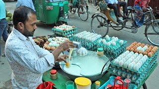 Extreme Hot Milk & Egg Mixture to Boost Manliness | Bangladeshi Street Food