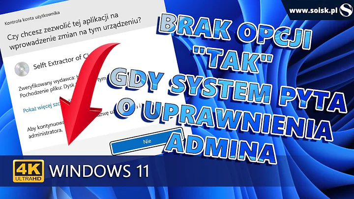 Kontrola Konta Użytkownika (UAC) - brak przycisku TAK w systemie Windows 11 (sposób 2 - Windows PRO)