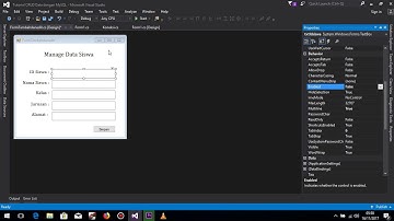 Tutorial C# : 02. CRUD MySQL- How to Insert Data To Database MySQL - | Belajar CRUD C# dengan MySQL