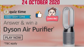 Amazon Daily morning Quiz Answers | 24 OCTOBER 2020