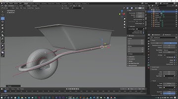 Modeling a wheelbarrow in blender Timelapse Video