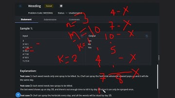 Weeding | WEEDING | Codechef STARTERS 96 | Full solution