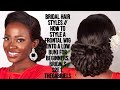Bridal Hair styles // How to style a wig (into a low bun) for beginners. Bridals S2E1. THEGABRIELS