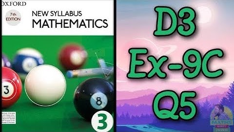 Q5 || Ex 9C || D3 || Bearings || NSM 7th edition