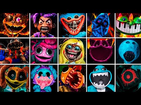 Poppy playtime  chapter 2-5 all  characters jumpscare #poppyplaytime 