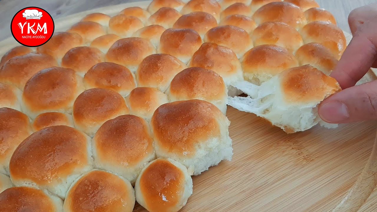 En Yumuşacık Kabarcık Ekmek ???? Yoğurmasız Süper Kabarık Mini Ekmekler ❗  Kahvaltılık Tarif ????