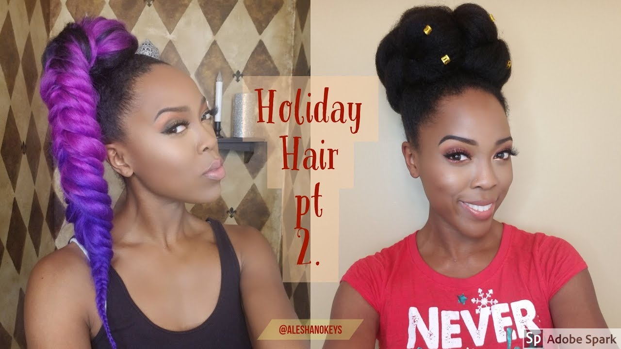 How To Jumbo Fishtail Braid And Holiday Bun On Natural Hair
