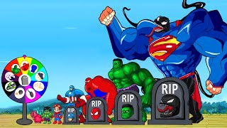 ช่วยเหลือเด็ก SPIDERMAN, HULK, Godzilla ใหม่ vs SUPERMAN x VENOM Evolution: ใครคือ King Super Heroes