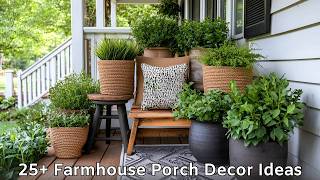 25+ Farmhouse Porch Decor Ideas for Spring to Summer 2025 | Elegant Rustic Styling You’ll Love