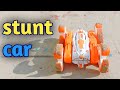 Rc car remote control unboxing stunt car double of armour 360 degree spinning car unbox channe