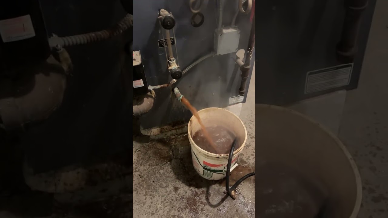 Draining steam boiler 