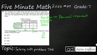 7th Grade STAAR Practice Solving Rate Problems (7.4D - #13)