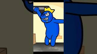 Rainbow Friends, Azul Babão Com Barril E Cabeção - Gibi Nossa Turma