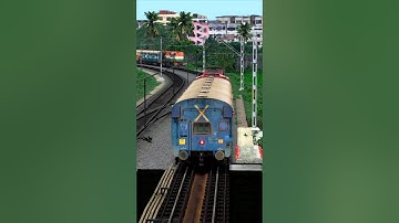 Two train close call at Bumpy Railroad 😱 Indian Train Simulator, Train Game #train #railroad #shorts