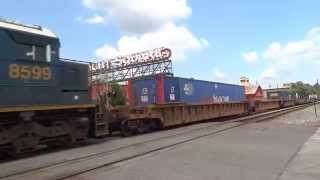 CSX 5458 ES40DC & CSX 8599 EMD SD50-2 In Baltimore Maryland
