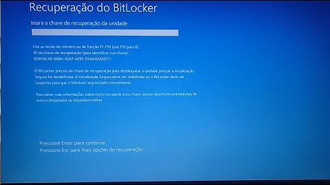 CORRIGINDO ERRO BITLOCKER NOTEBOOK DELL