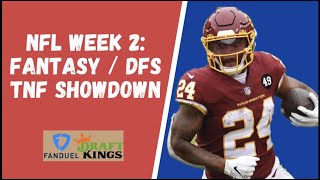 WEEK 2 NFL FANDUAL & DRAFTKING DFS LINEUP ADVICE: THURSDAY NIGHT FOOTBALL NYG vs. WAS