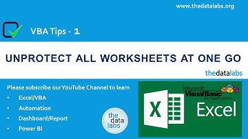 VBA Tips #1 - Unprotect All Worksheets At One Go