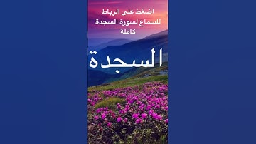 سورة السجدة كاملة على قناتي #راحة_نفسية #beautiful #nature #قرآن #المصحف #اكسبلور #قران_كريم