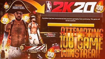 I Attempted a 100 Game Win Streak on NBA 2K20 During Puma Mania Event...Best Build NBA 2K20