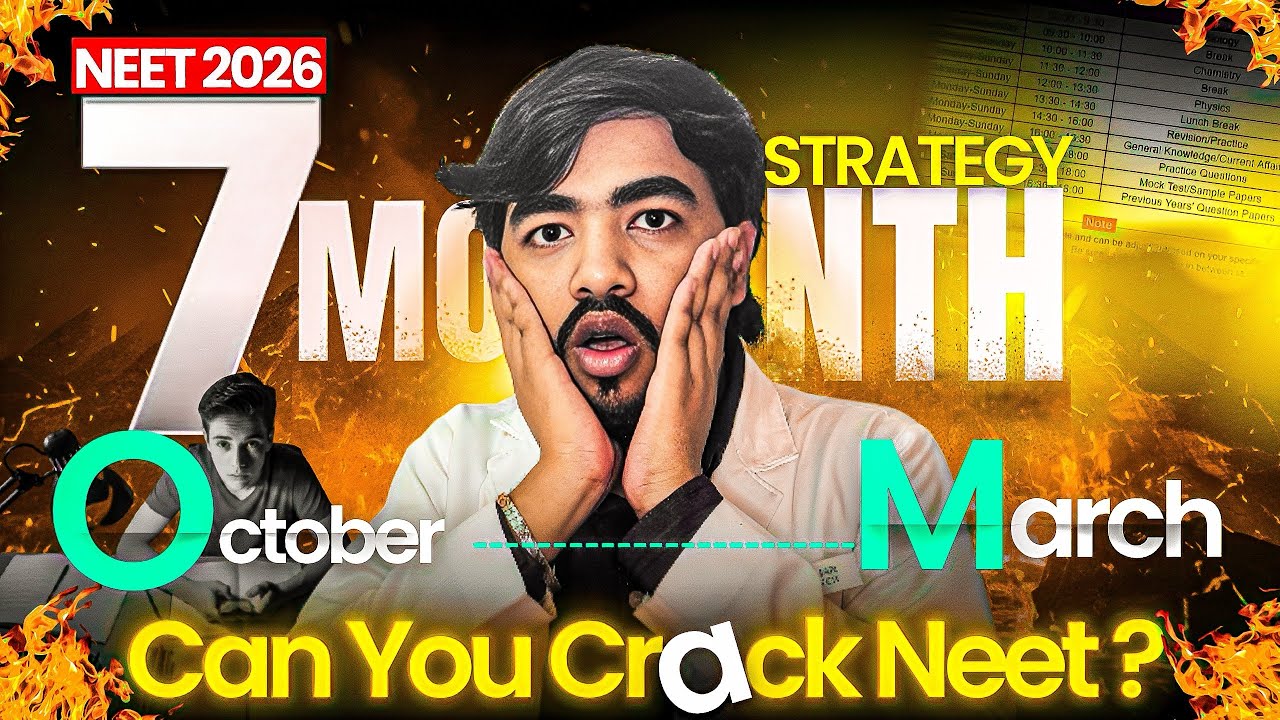 Last 7 months strategy for NEET 2026🤫| Can i crack NEET if I START Now ...