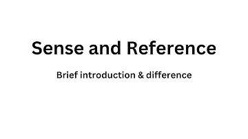Sense and Reference | Semantics