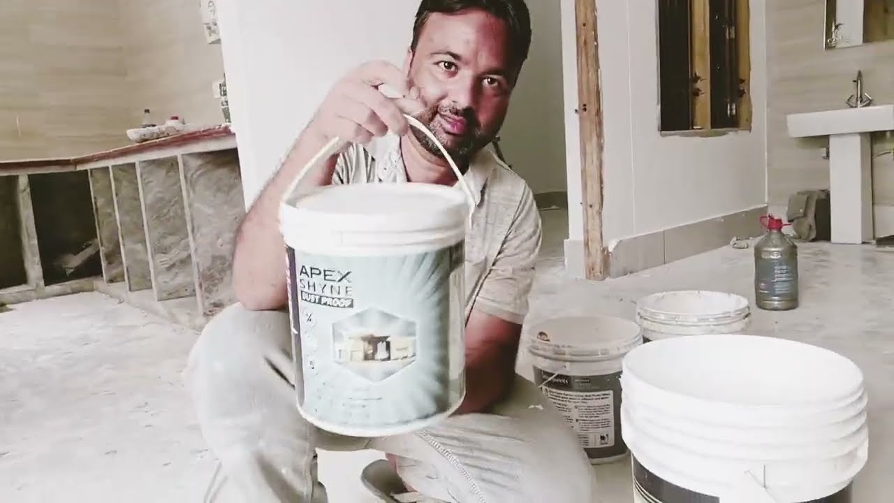 Asian paints Apex shyne dust proof yellow 🟡 colour mixing kaise karen