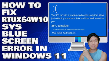 How To Fix Rtux64w10.sys Blue Screen Of Death Error in Windows 11