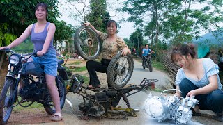 FULL VIDEO: 18yearold female mechanic, restorer of many motorbikes picked up from scrap yard