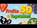 50 Real Fruits & Veggies | Guess the Slice!
