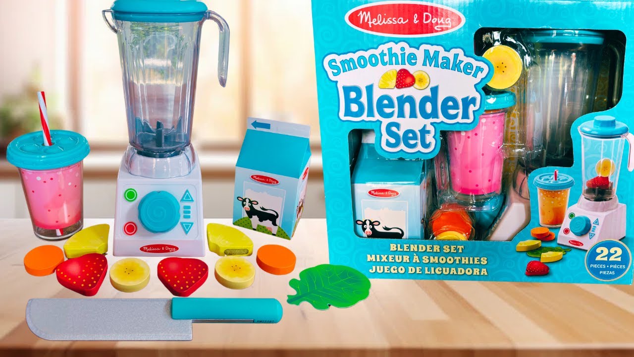 Make a Smoothie With Me | Melissa and Doug Smoothie Maker Blender Set | ASMR | Unboxing Toys