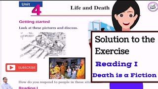 Class 9 || Unit 4 || Death is a Fiction || Solution to the Exercise || by ranjit sir