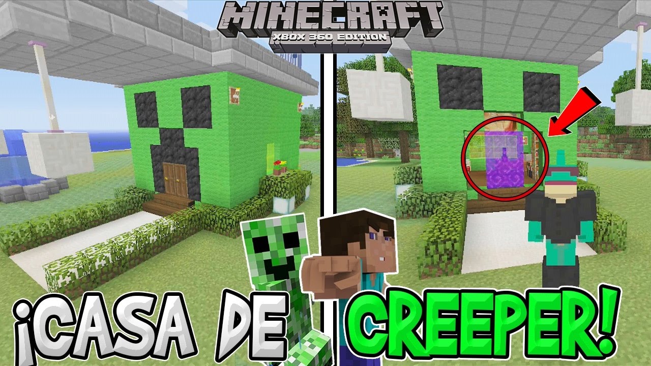 ¡CÓMO HACER UNA CASA DE CREEPER CON PORTAL! MINECRAFT TU 46 | XBOX 360
