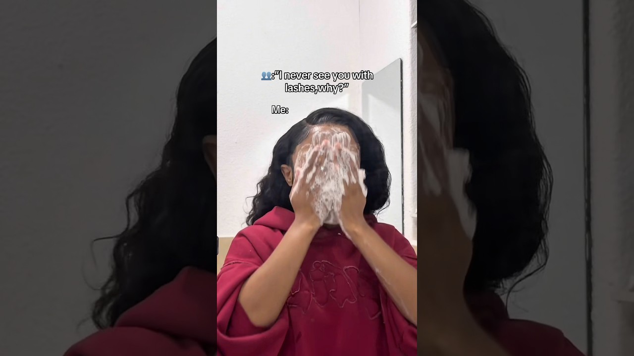 Who can relate?🤣Lashes make skincare life difficult 😤 #skincare #glassskin #relatable