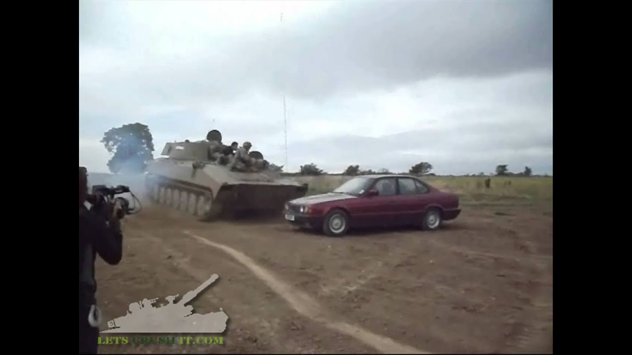 Crazy Japanese Game Show Tank Crushes Car - letscrushit.com