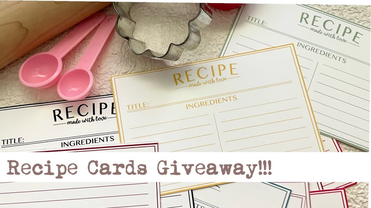 Recipe Card Digi GIVEAWAY!!!