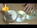 DIY TEM CDS VELHOS EM CASA ? NÃO JOGUE FORA !!! TENHO UMA  IDEIA DE UMA PEÇA BEM ROMÂNTICA PARA VOCÊ