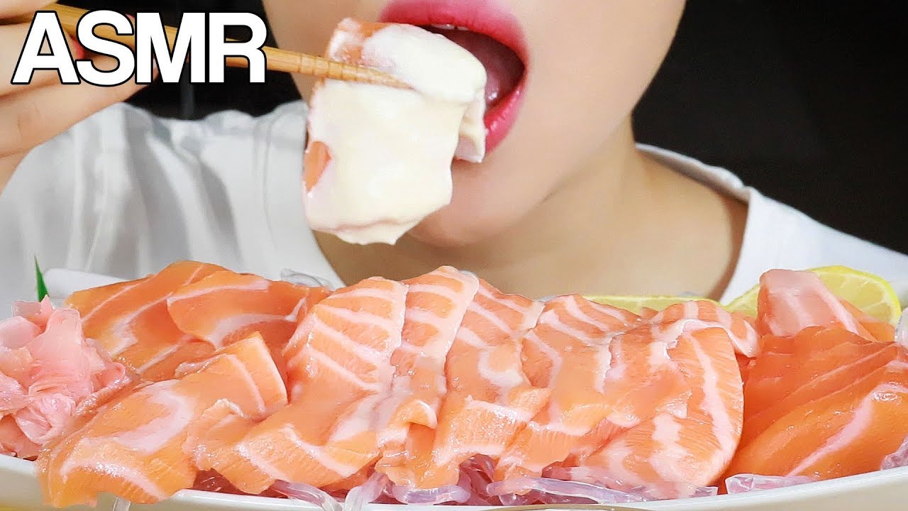 ASMR SALMON (WITH CREAM SAUCE) EATING SOUNDS MUKBANG NO TALKING