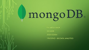 Introduction to Mongo DB | Big Data Analytics | 19UCS942