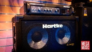 Looking for a bass amp or speaker set-up? You get a close listen to the Hartke LH1000 Bass Amplifier (1000 Watts) and the 210XL 