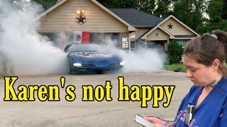 Karen calls the cops over a burnout! **Back fires gets charged with criminal trespassing**